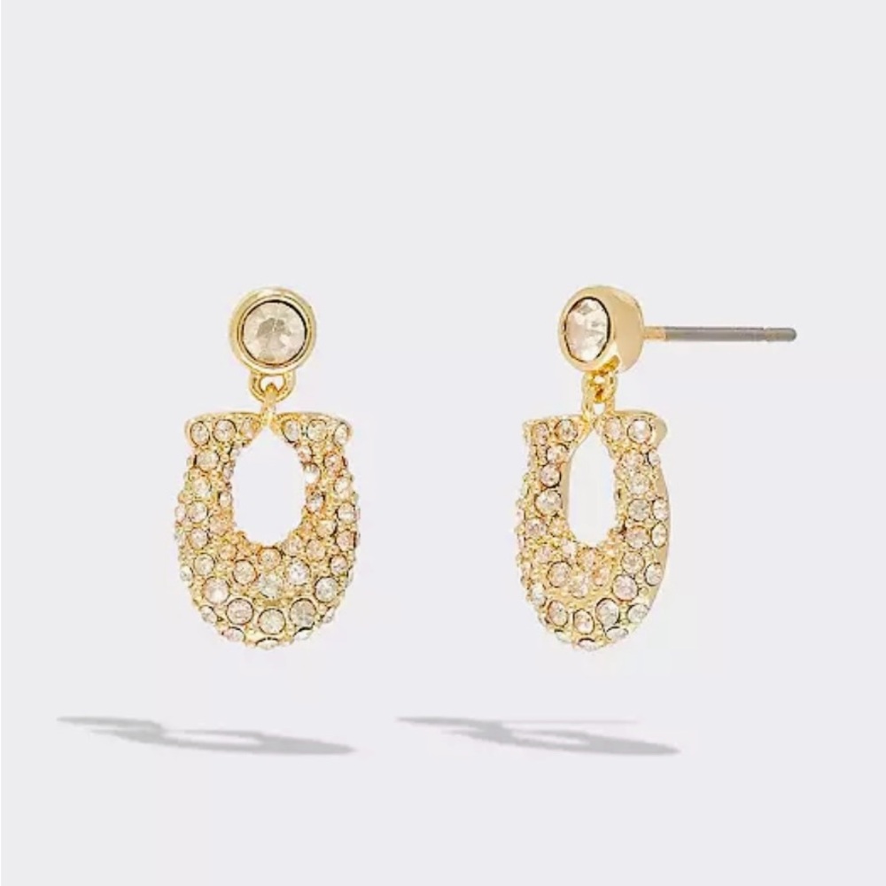 Coach Signature Pavé Earrings NWT